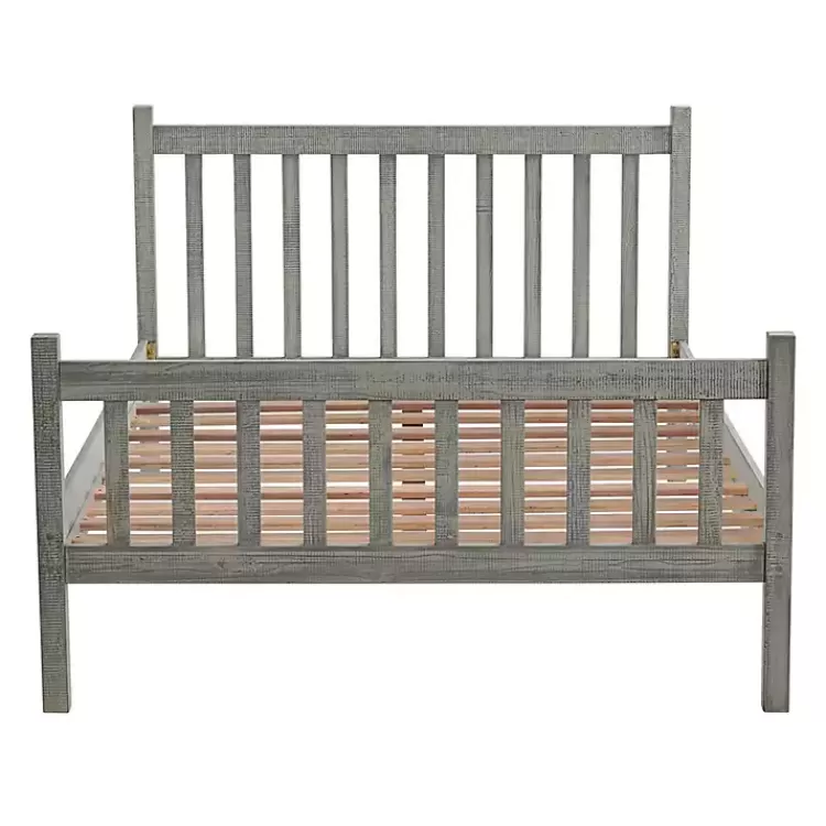 gray_rustic_spindleback_full_bed_frame_4.webp Rustic Spindleback Full Bed Frame>Kirklands Home Best Sale