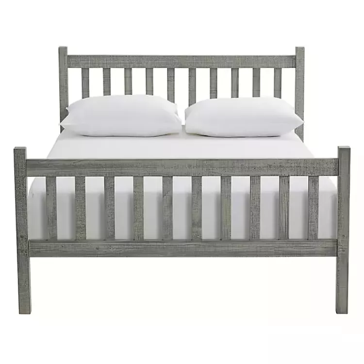 gray_rustic_spindleback_full_bed_frame_5.webp Rustic Spindleback Full Bed Frame>Kirklands Home Best Sale