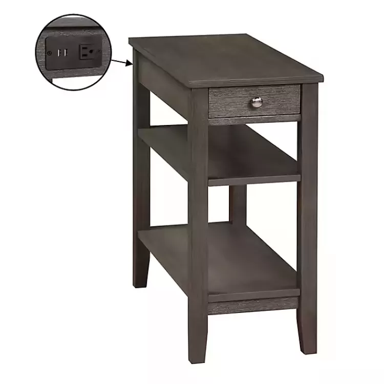 2-Shelf Charging Accent Table>Kirklands Home New
