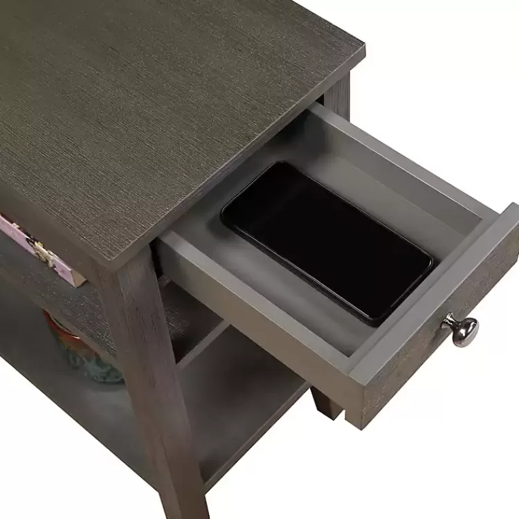 gray_shelf_charging_accent_table_3.webp 2-Shelf Charging Accent Table>Kirklands Home New