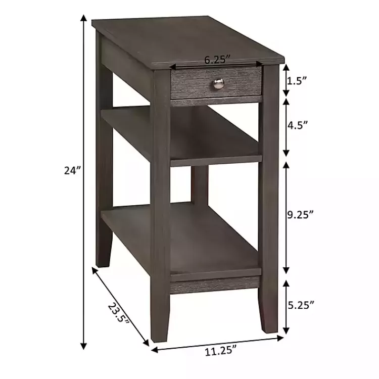 gray_shelf_charging_accent_table_7.webp 2-Shelf Charging Accent Table>Kirklands Home New