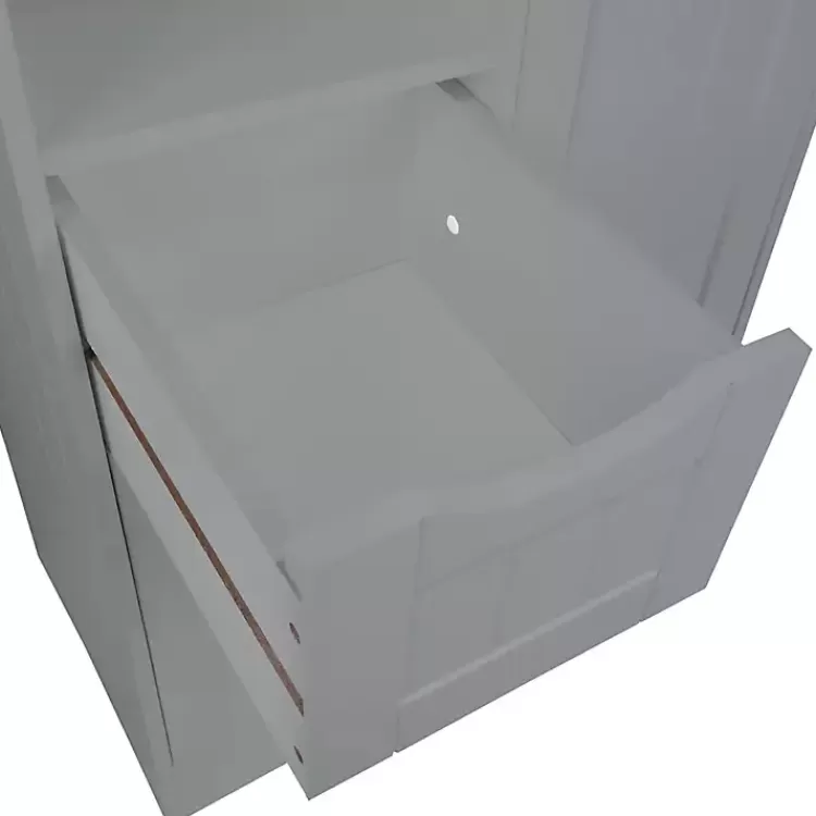 gray_single_door_drawer_cabinet_7.webp Single Door 3-Drawer Cabinet>Kirklands Home Online