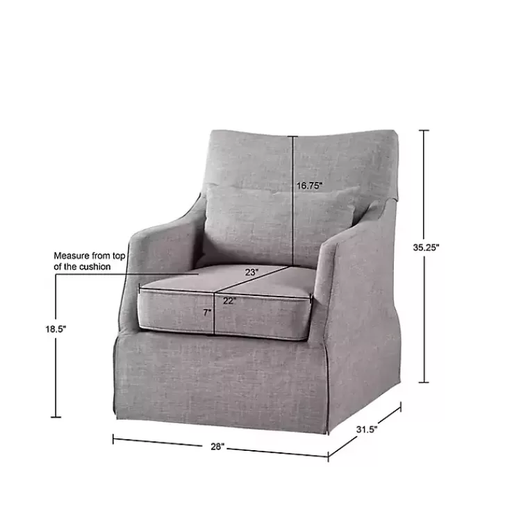 gray_skirted_swivel_martha_stewart_accent_chair_9.webp Skirted Swivel Martha Stewart Accent Chair>Kirklands Home Best Sale