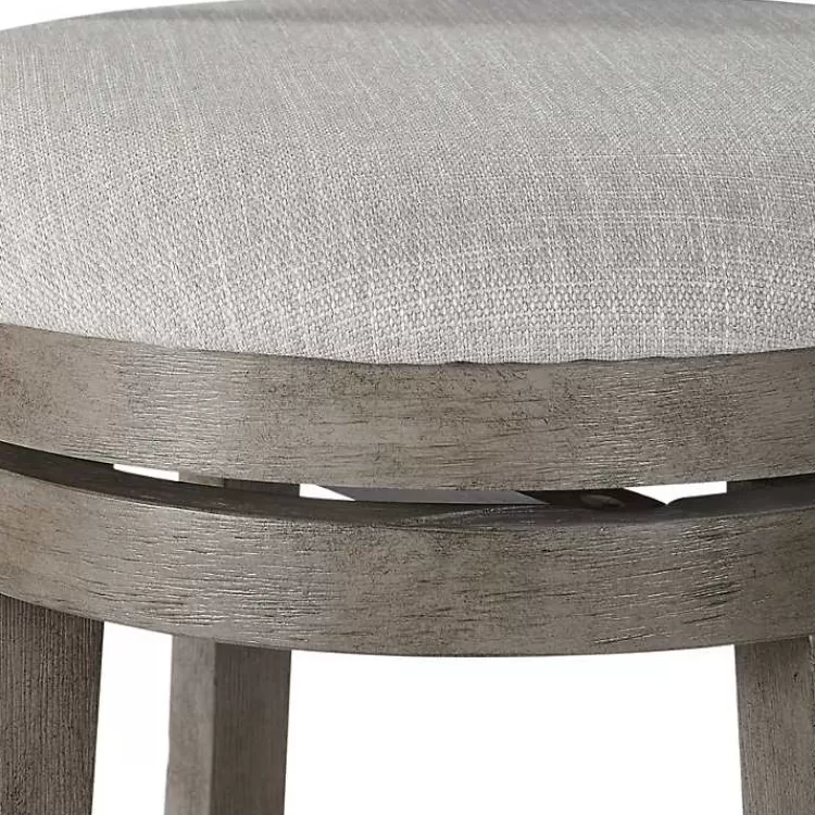 gray_slatted_back_upholstered_swivel_bar_stool_3.webp Slatted Back Upholstered Swivel Bar Stool>Kirklands Home Fashion