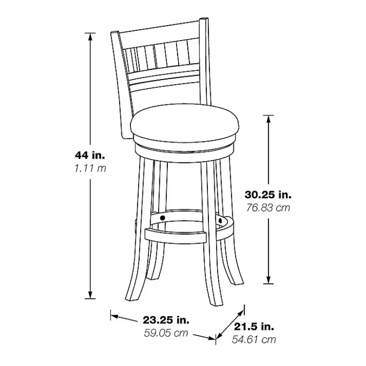 gray_slatted_back_upholstered_swivel_bar_stool_4.webp Slatted Back Upholstered Swivel Bar Stool>Kirklands Home Fashion