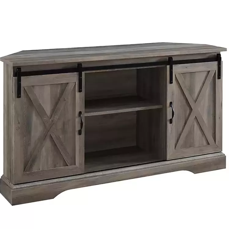 gray_sliding_barn_doors_corner_tv_stand_4.webp Sliding Barn Doors Corner TV Stand>Kirklands Home Best