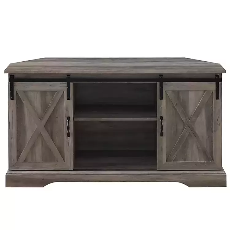 gray_sliding_barn_doors_corner_tv_stand_5.webp Sliding Barn Doors Corner TV Stand>Kirklands Home Best