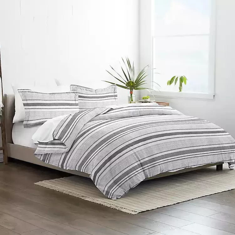 gray_soft_striped_pc_twin_duvet_cover_set_2.webp Gray Soft Striped 3-Pc. Twin Duvet Cover Set>Kirklands Home Fashion