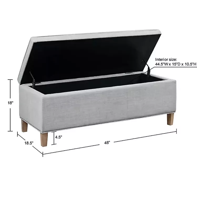 gray_softclose_storage_bench_6.webp Soft-Close Storage Bench>Kirklands Home Outlet
