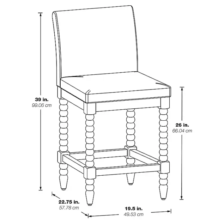 gray_spindle_legs_counter_stool_4.webp Spindle Legs Counter Stool>Kirklands Home Hot