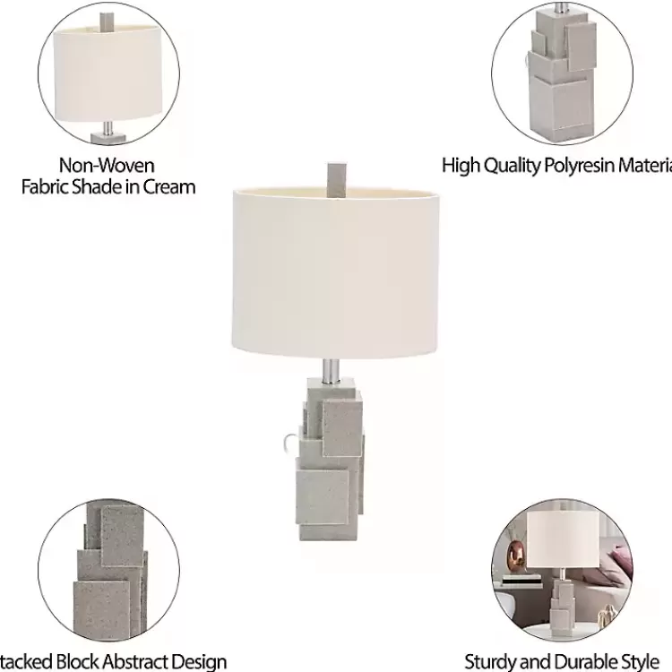 gray_stacked_blocks_table_lamp_8.webp Gray Stacked Blocks Table Lamp>Kirklands Home Cheap