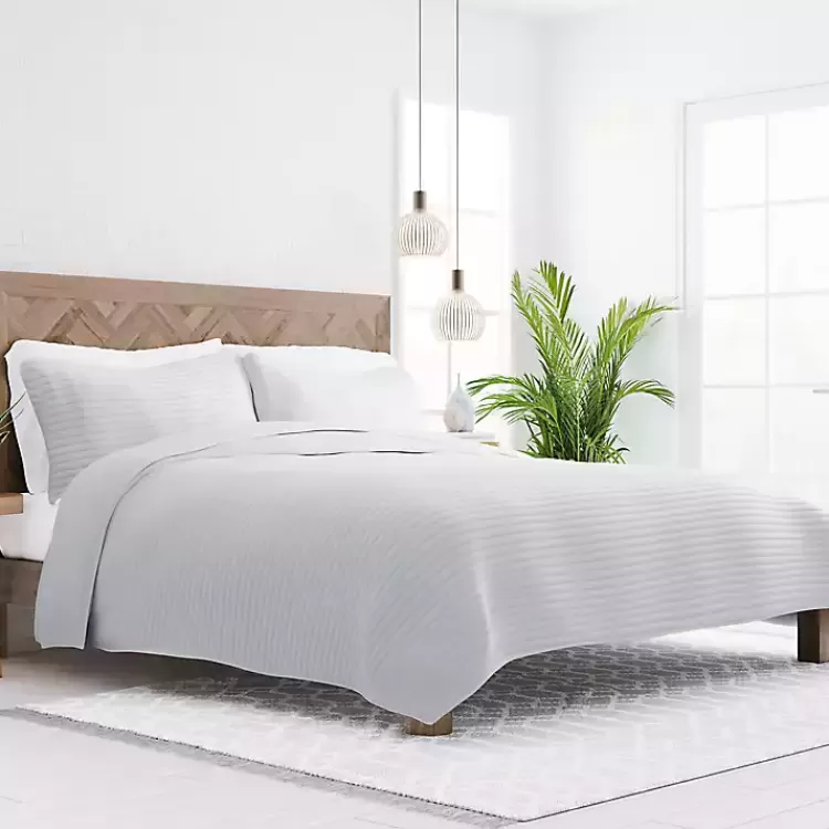 Stitched Stripes 3-pc. King Quilt Set>Kirklands Home Store