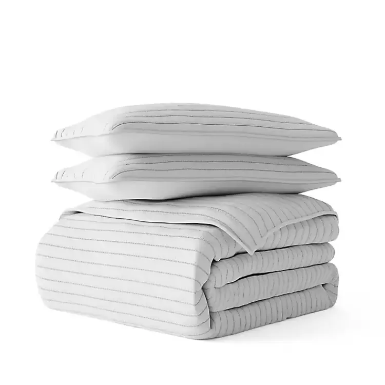 Stitched Stripes 3-pc. King Quilt Set>Kirklands Home Store