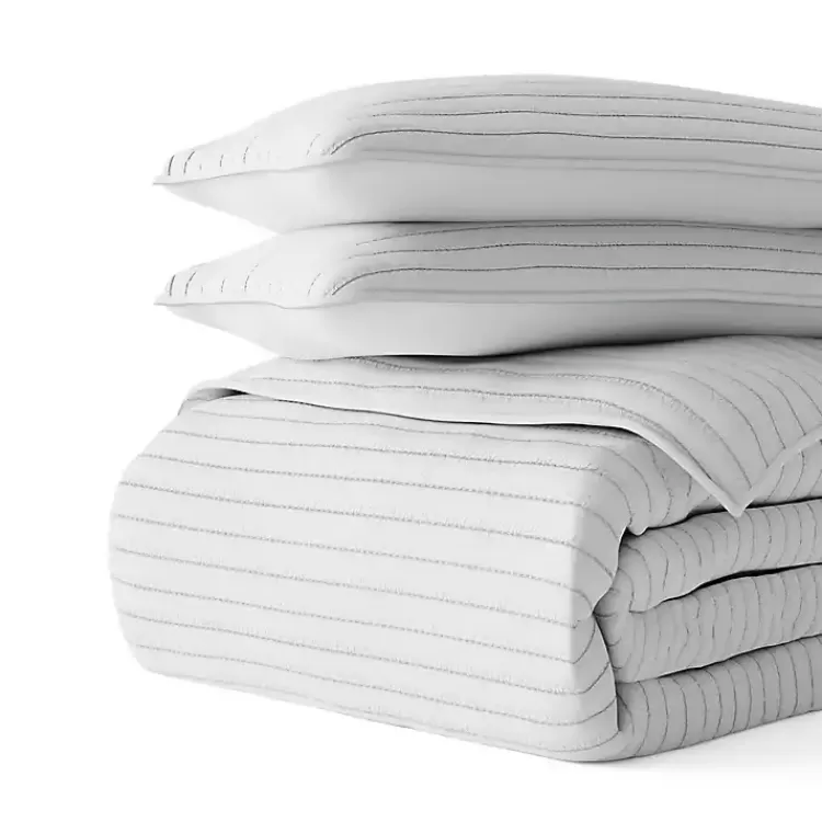gray_stitched_stripes_pc_twin_quilt_set_2.webp Stitched Stripes 2-pc. Twin Quilt Set>Kirklands Home Store
