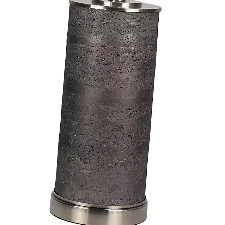 gray_stone_and_steel_cylinder_table_lamp_2.webp Stone and Steel Cylinder Table Lamp>Kirklands Home Flash Sale