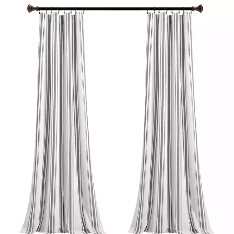 Stripe Farmhouse Curtain Panel Set, 95 in.>Kirklands Home Cheap