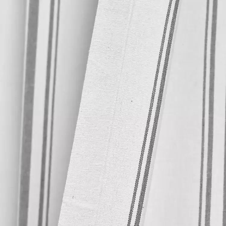 gray_stripe_farmhouse_curtain_panel_set__in_5.webp Stripe Farmhouse Curtain Panel Set, 95 in.>Kirklands Home Cheap