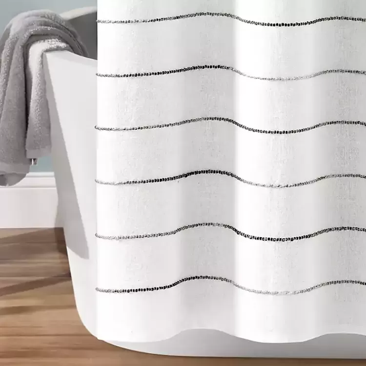 gray_stripe_ombre_shower_curtain_2.webp Stripe Ombre Shower Curtain>Kirklands Home Sale