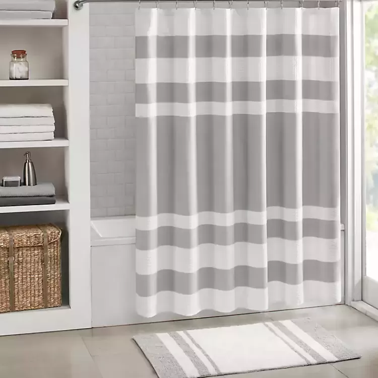 Stripe Waffle Weave Shower Curtain>Kirklands Home Sale