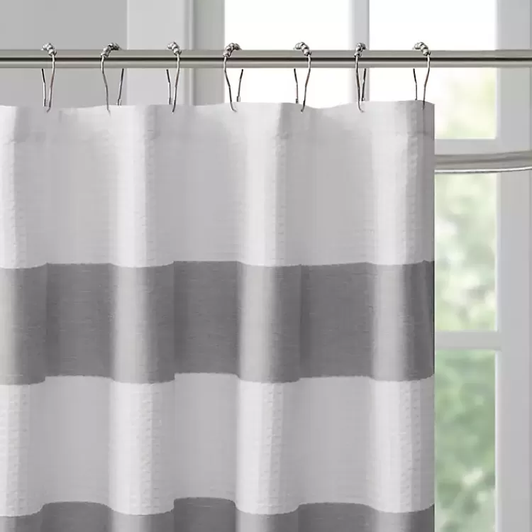 Stripe Waffle Weave Shower Curtain>Kirklands Home Sale
