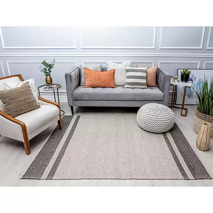 gray_striped_border_area_rug_2.webp Gray Striped Border Area Rug>Kirklands Home Fashion