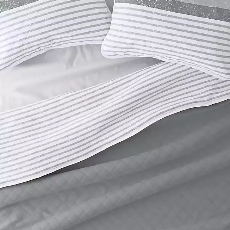 gray_striped_reversible_pc_queen_quilt_set_5.webp Gray Striped Reversible 3-pc. Queen Quilt Set>Kirklands Home Best