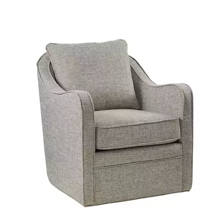 Swivel Upholstered Wide Seat Accent Chair>Kirklands Home New