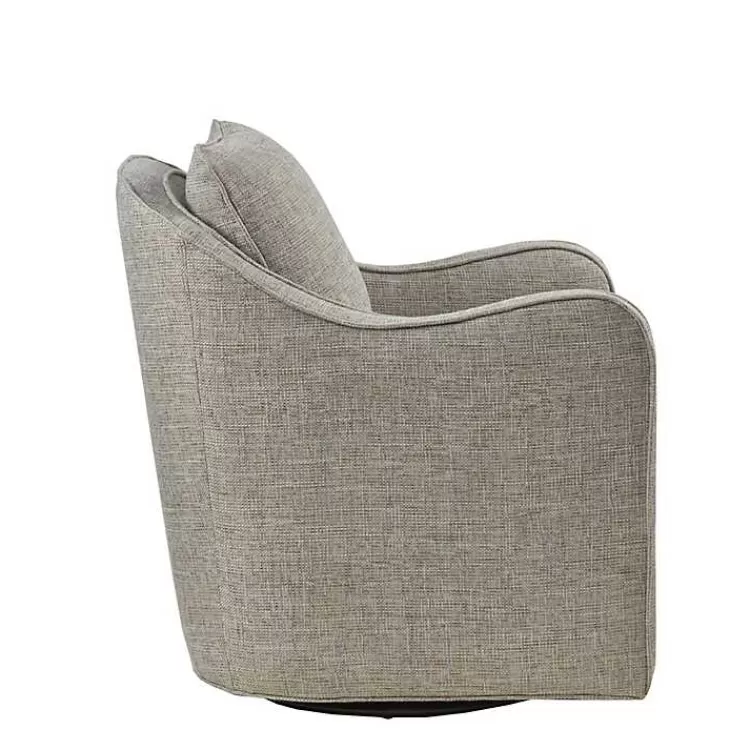 gray_swivel_upholstered_wide_seat_accent_chair_3.webp Swivel Upholstered Wide Seat Accent Chair>Kirklands Home New