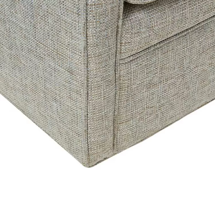 gray_swivel_upholstered_wide_seat_accent_chair_5.webp Swivel Upholstered Wide Seat Accent Chair>Kirklands Home New