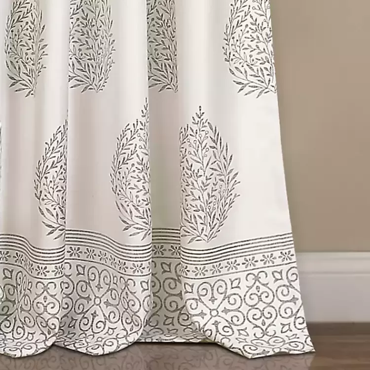 gray_teardrop_leaves_curtain_panel_set__in_2-1.webp Gray Teardrop Leaves Curtain Panel Set, 84 in.>Kirklands Home Store