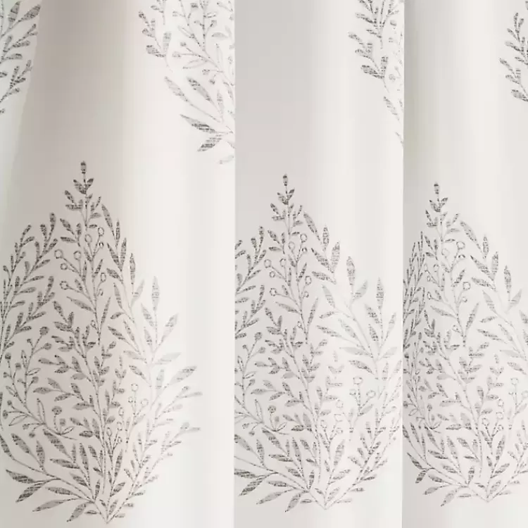 gray_teardrop_leaves_curtain_panel_set__in_3.webp Gray Teardrop Leaves Curtain Panel Set, 95 in.>Kirklands Home Hot