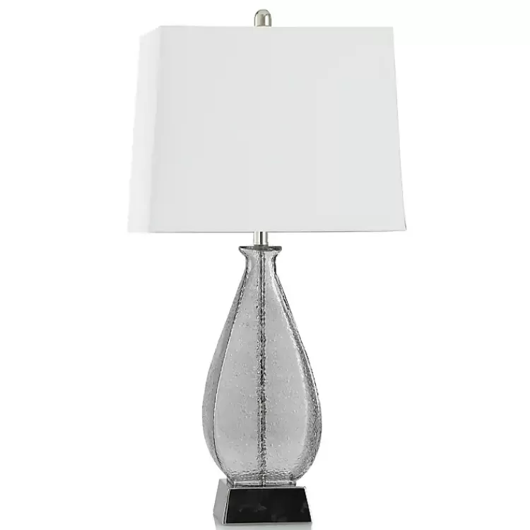 Gray Textured Glass and Silver Table Lamp>Kirklands Home Store