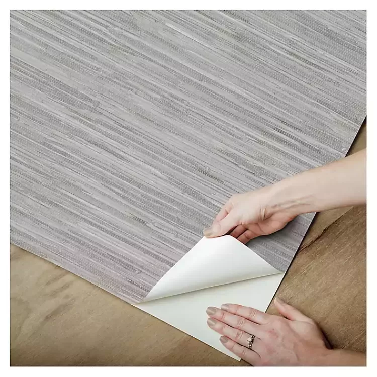 gray_textured_grassweave_peel__stick_wallpaper_5.webp Textured Grassweave Peel & Stick Wallpaper>Kirklands Home Online