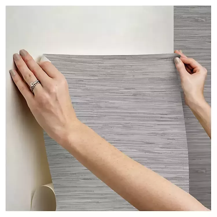 gray_textured_grassweave_peel__stick_wallpaper_6.webp Textured Grassweave Peel & Stick Wallpaper>Kirklands Home Online