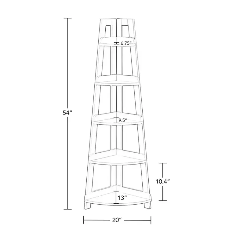 gray_tier_corner_ladder_bookshelf_5.webp Gray 5-Tier Corner Ladder Bookshelf>Kirklands Home Hot