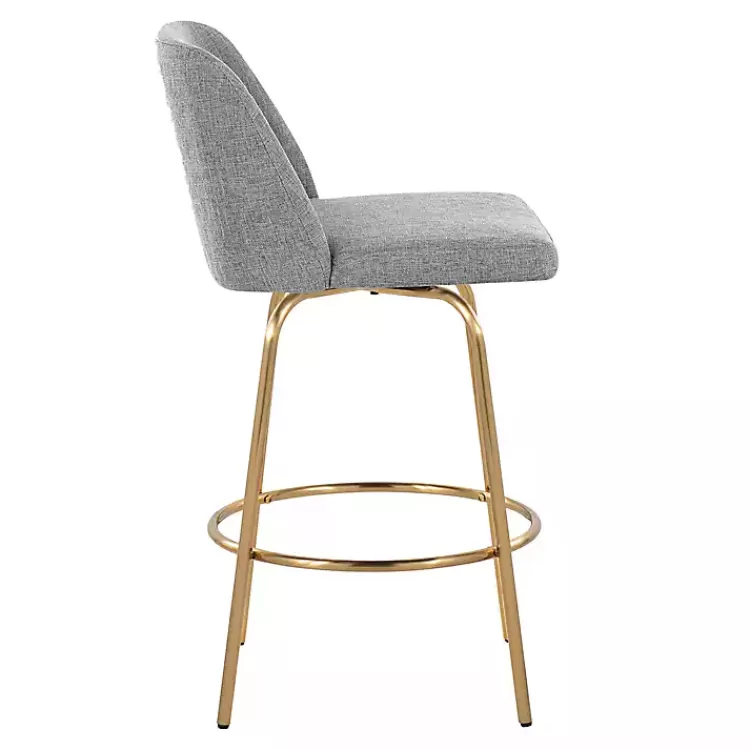 gray_torino_gold_leg_counter_stools_set_of__2.webp Torino Gold Leg Counter Stools, Set of 2>Kirklands Home Hot