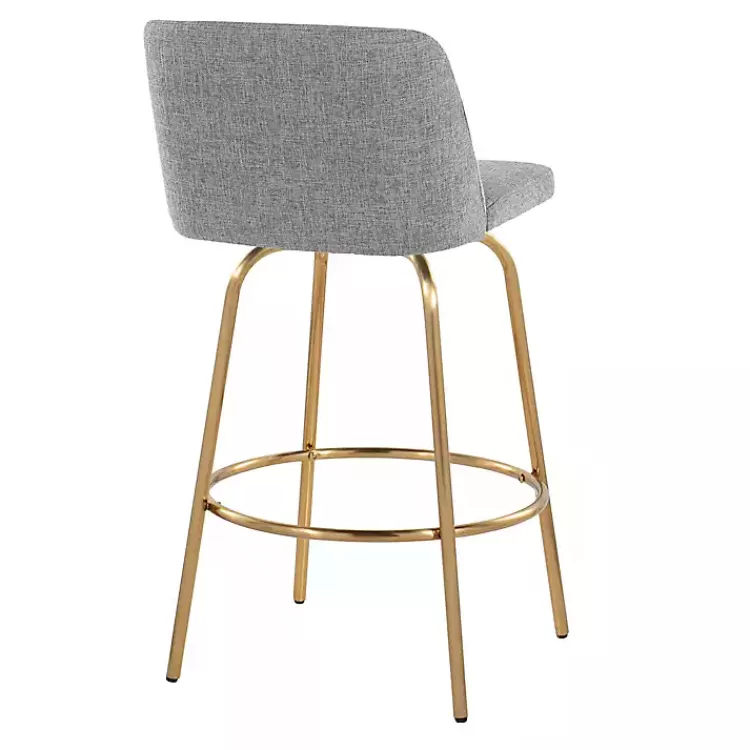 gray_torino_gold_leg_counter_stools_set_of__3.webp Torino Gold Leg Counter Stools, Set of 2>Kirklands Home Hot