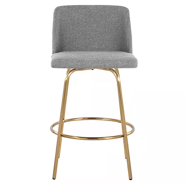 gray_torino_gold_leg_counter_stools_set_of__5.webp Torino Gold Leg Counter Stools, Set of 2>Kirklands Home Hot