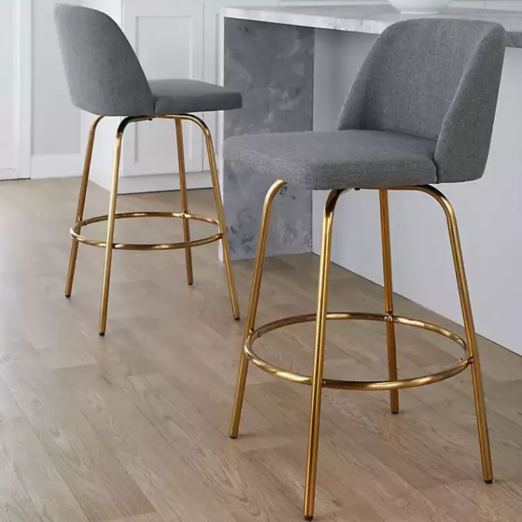gray_torino_gold_leg_counter_stools_set_of__7.webp Torino Gold Leg Counter Stools, Set of 2>Kirklands Home Hot