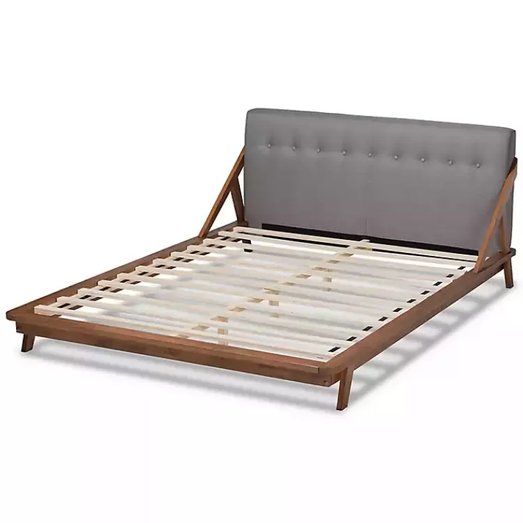gray_tufted_and_natural_walnut_king_platform_bed_2.webp Tufted and Natural Walnut King Platform Bed>Kirklands Home Best