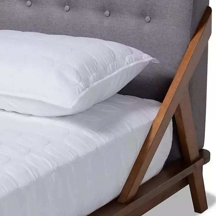 gray_tufted_and_natural_walnut_king_platform_bed_4.webp Tufted and Natural Walnut King Platform Bed>Kirklands Home Best