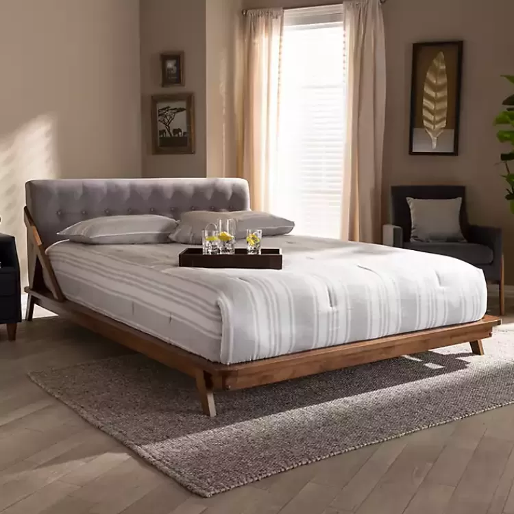 gray_tufted_and_natural_walnut_king_platform_bed_6.webp Tufted and Natural Walnut King Platform Bed>Kirklands Home Best