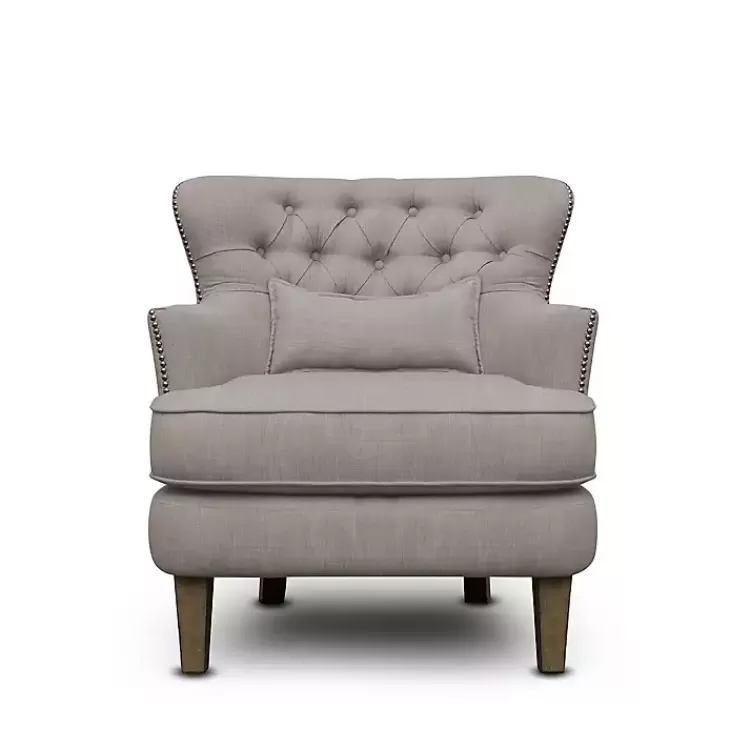 Tufted Armchair with Lumbar Pillow>Kirklands Home Shop