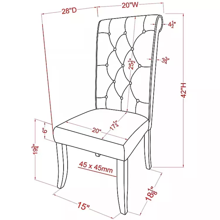 gray_tufted_landon_dining_chairs_set_of__4.webp Tufted Landon Dining Chairs, Set of 2>Kirklands Home Best Sale