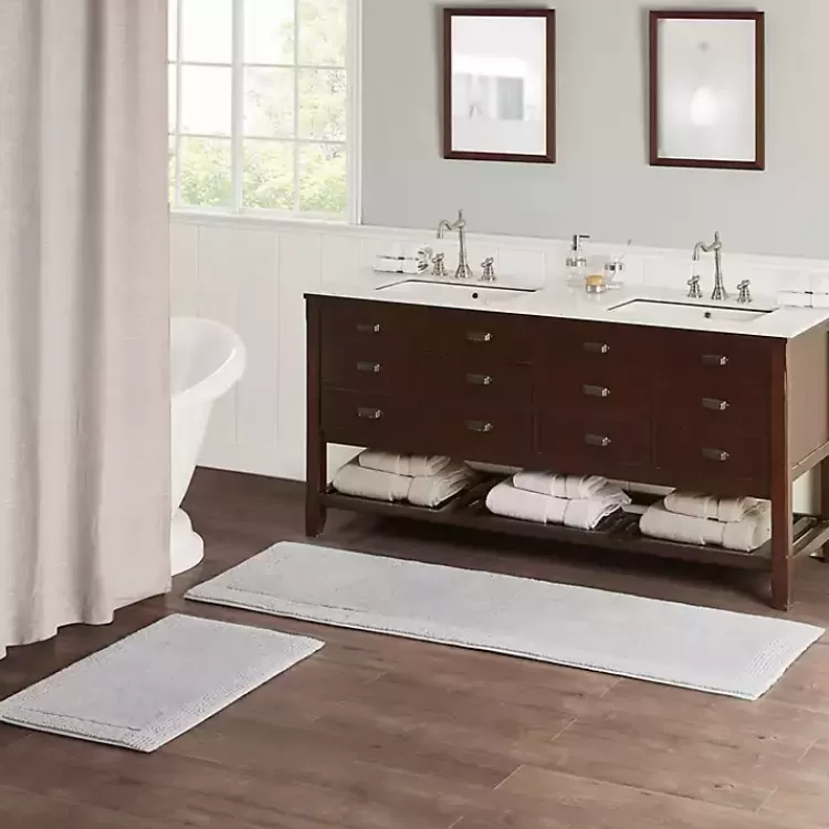 gray_tufted_reversible_bath_mat__in_2.webp Tufted Reversible Bath Mat, 34 in.>Kirklands Home Store