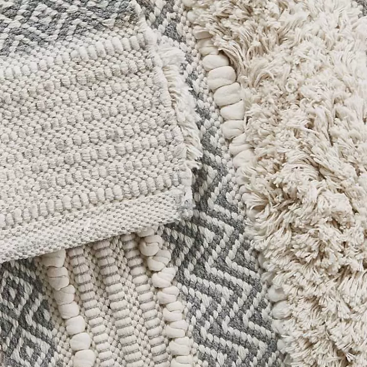 gray_tufted_stripes_woven_bath_mat_4.webp Tufted Stripes Woven Bath Mat>Kirklands Home Shop
