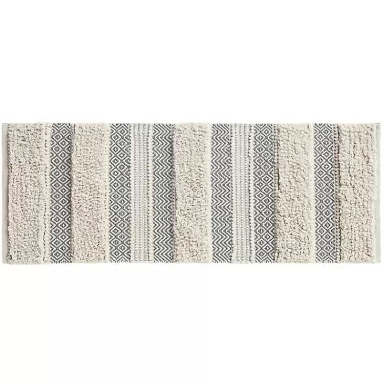 Tufted Stripes Woven Bath Runner>Kirklands Home Sale