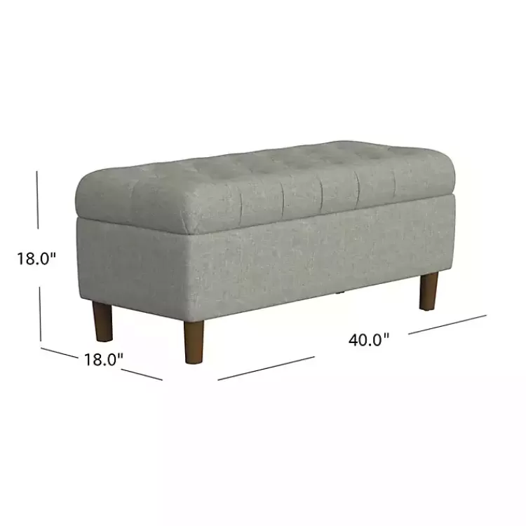 gray_tufted_upholstered_storage_bench_5.webp Tufted Upholstered Storage Bench>Kirklands Home Best