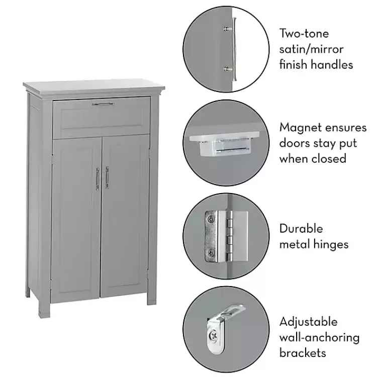 gray_twodoor_top_shelf_cabinet_7.webp Two-Door Top Shelf Cabinet>Kirklands Home Online