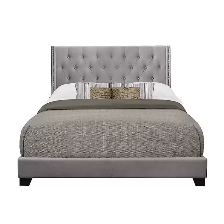 Upholstered Button Tufted Wing King Bed>Kirklands Home Outlet